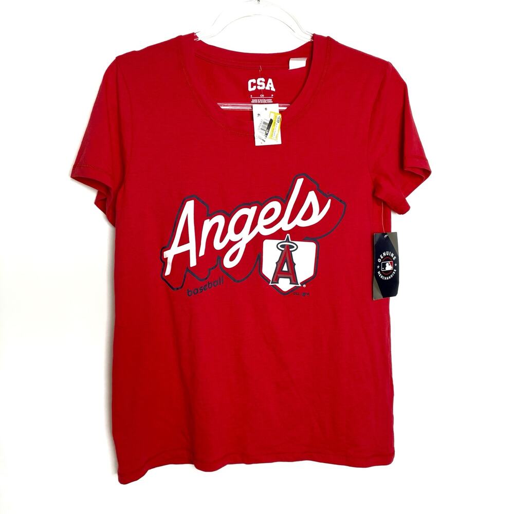 Los Angeles Angels Red Short Sleeve Tee CSA NWT Womens Small